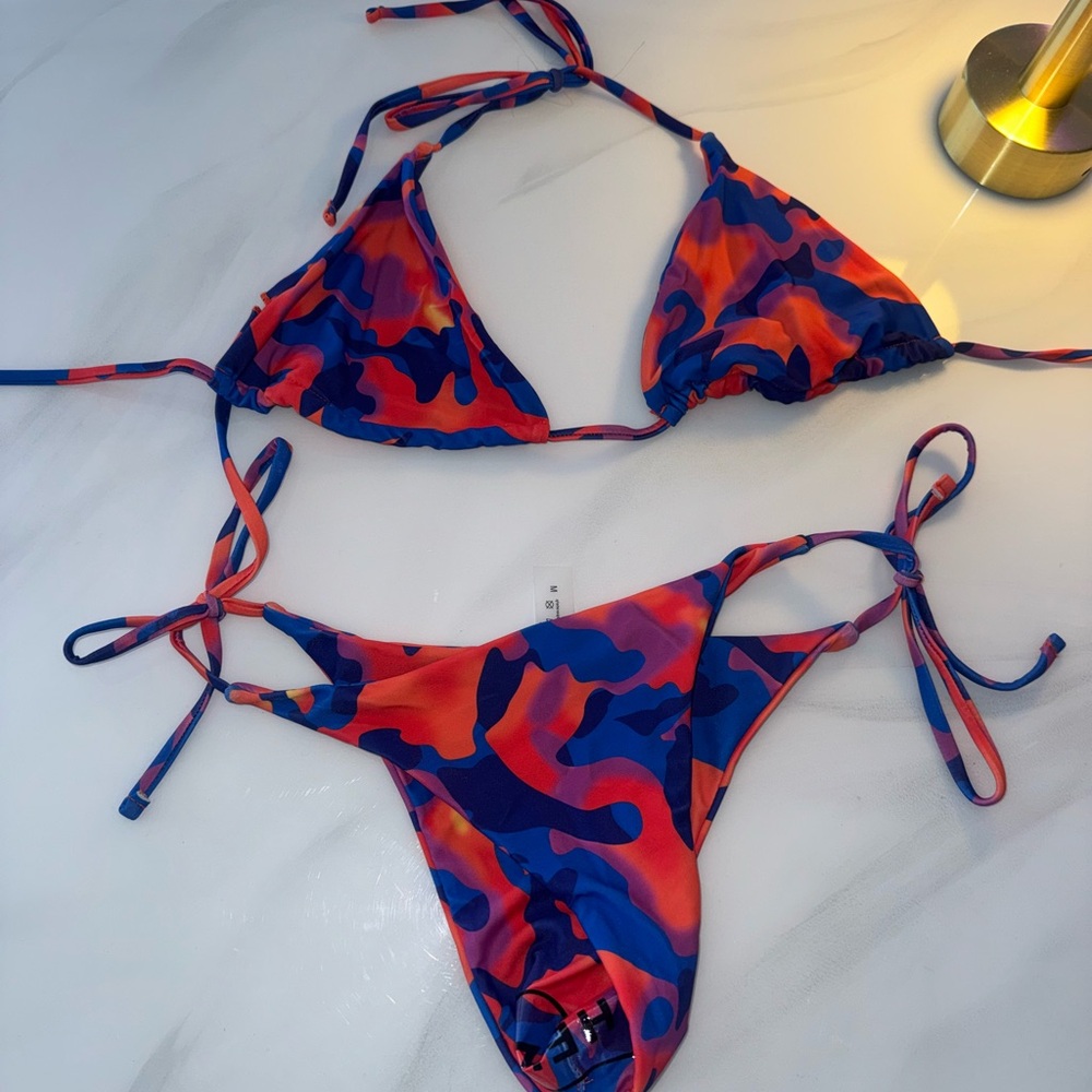 SHEIN Multicolor Camo Bikini